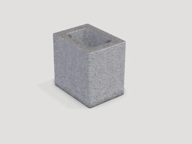 Meio bloco 14 14 × 19 × 19 cm